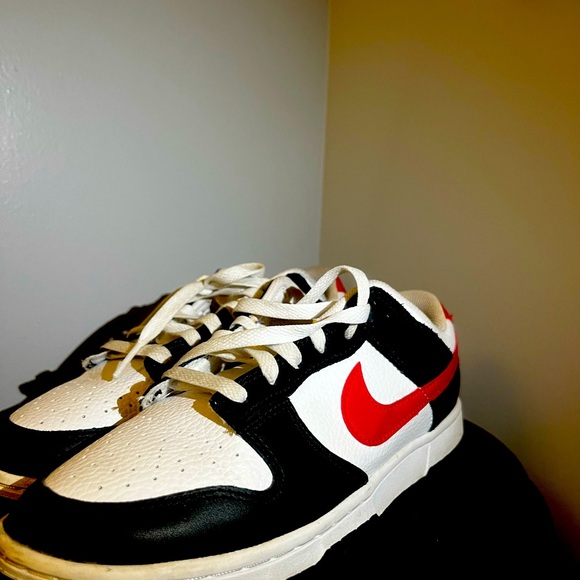 Size 7 in men. Nike Dunks Low ‘Black White Red’ - Picture 1 of 2
